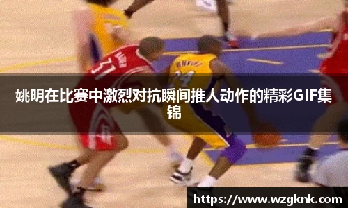 姚明在比赛中激烈对抗瞬间推人动作的精彩GIF集锦